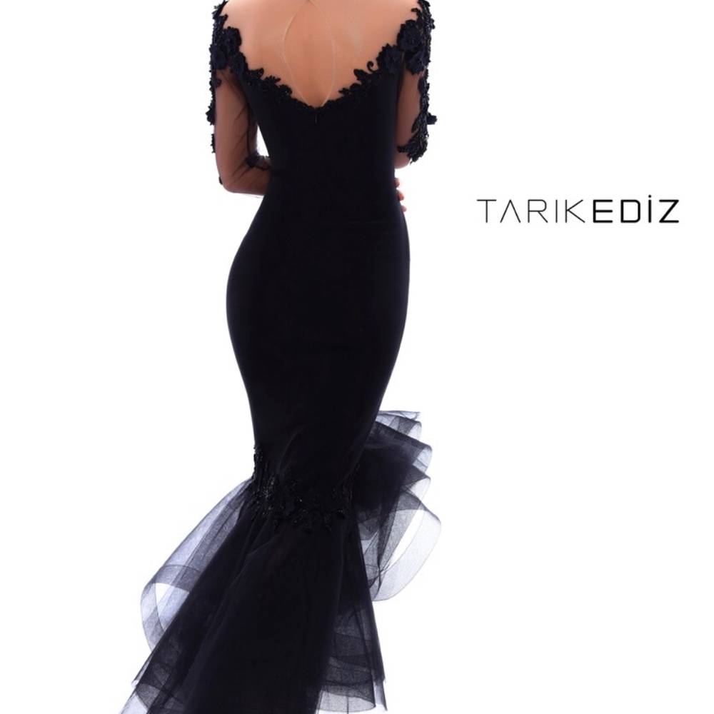 Tarik Ediz Size 12 black evening gown -SOLD